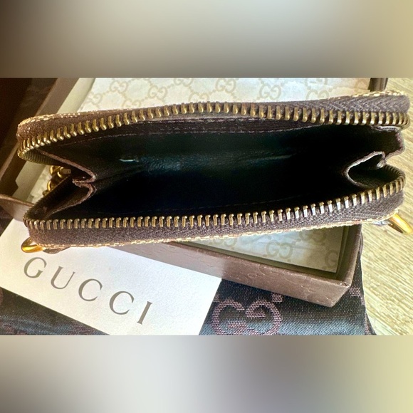 Gucci GG Canvas w Leather Micro Mini Chain Pouch Bag - Picture 15 of 16